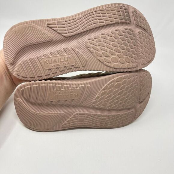 Kuailu Recovery Slides Sandals Tan Brown Cushioned Arch Support Women’s Size 9 - Picture 11 of 11